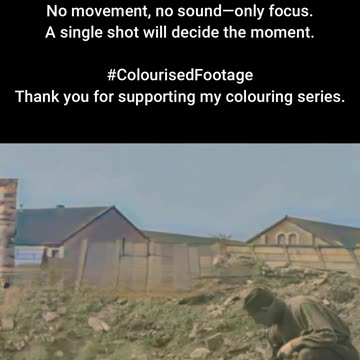 Hidden Hunter US Sniper Blends Into Battlefield #ColourisedHistory