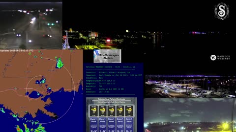 6.28.2025-917pm-Vintage Weather Channel/Radar-MS Gulf Coast streaming cameras of weather conditions