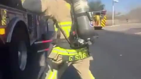 WATCH: Dramatic video shows the moment a roof collapsed as firefighters battled blaze in Tucson