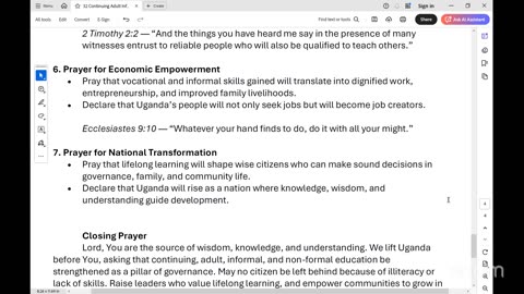 Day 32 – Continuing Adult Informal & Non-Formal Education || IFU -Youth