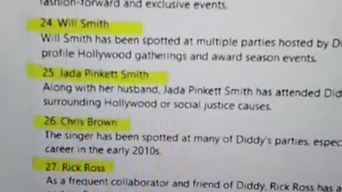 Diddy's Party List released by Prosectors. Kamala Harris is on that list.