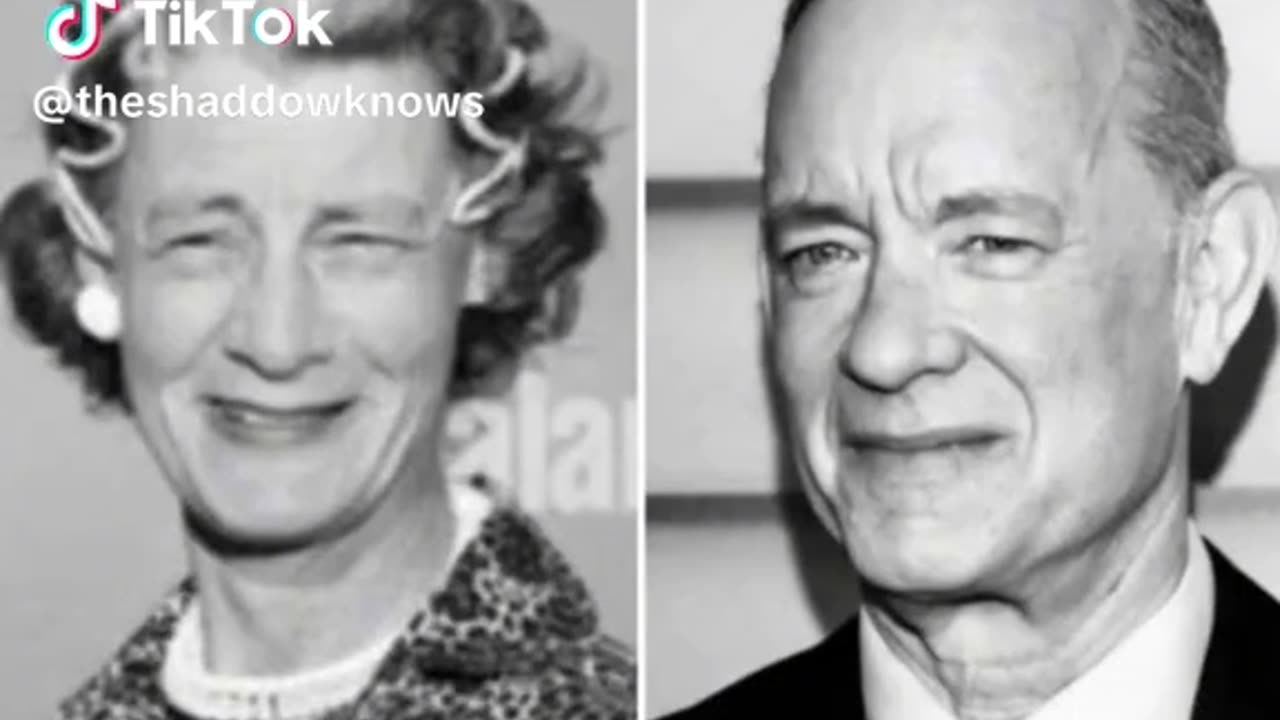 So this is a photo of Mrs. Rockefeller and then there's a photo of Tom Hanks?