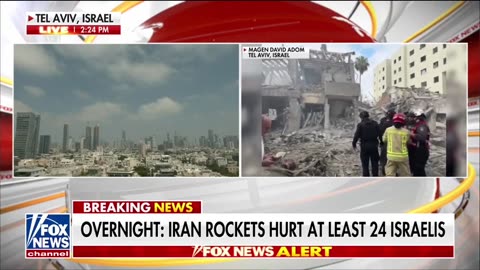 Israel declares a state of emergency after at least 24 Israelis are hurt by Iranian rockets.