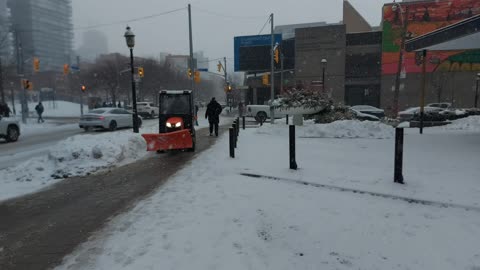 【4K】Toronto Snowfall ❄️ Hits Downtown Canada 🇨🇦