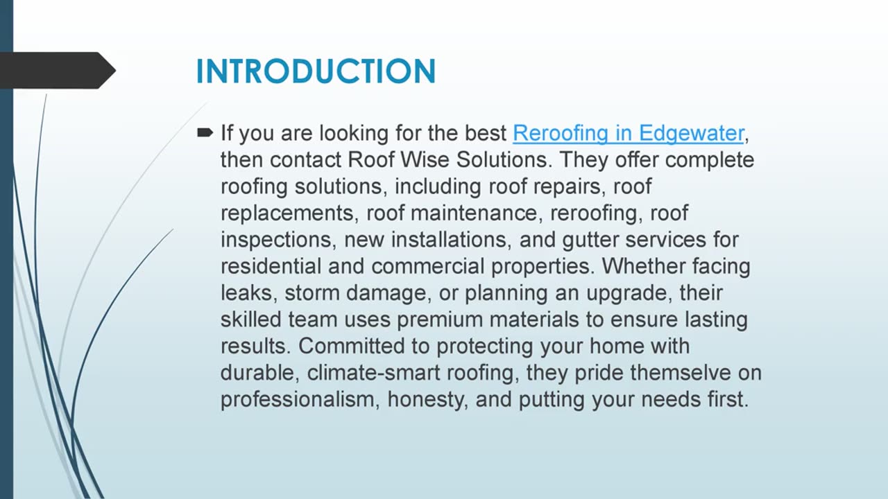 Best Reroofing in Edgewater