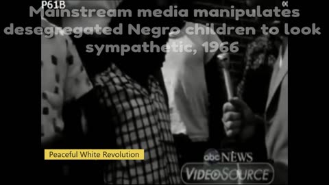 Mainstream media manipulates desegregated Negro children to look sympathetic in 1966