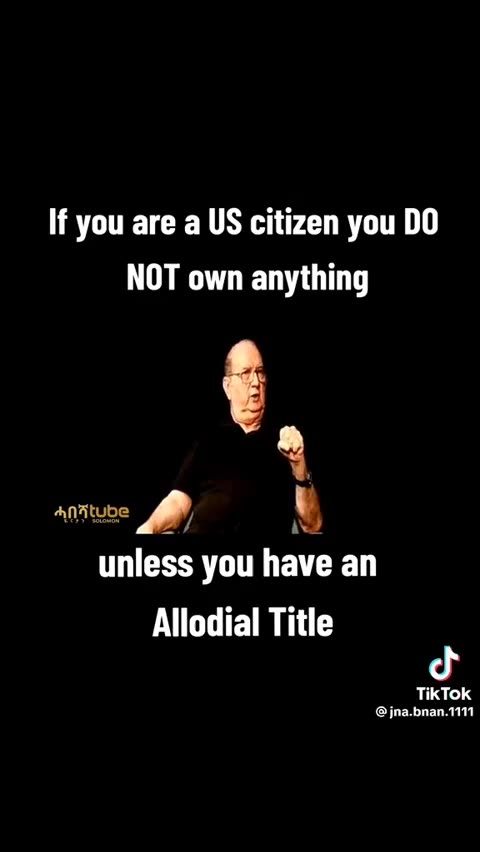 If you are a US citizen you DO NOT own anything?