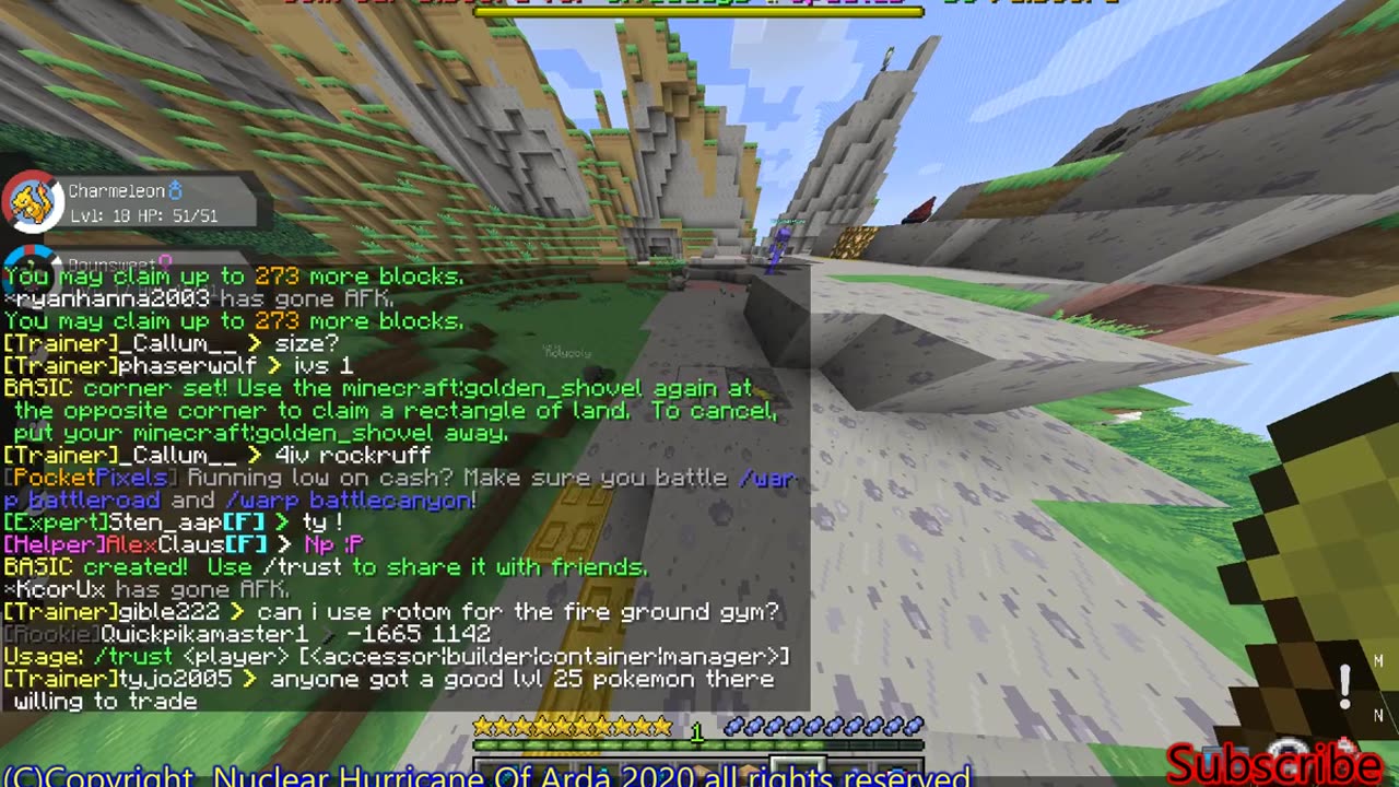 Minecraft Playing Pixelmon pokemon server with nos fire part 3