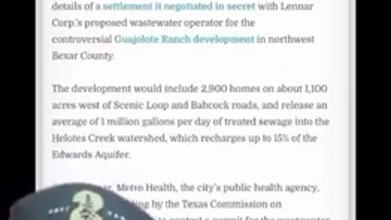 Stop this now! “The Edwards Trinity Aquifer in Texas is under attack