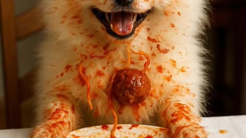 dog in the kitchen