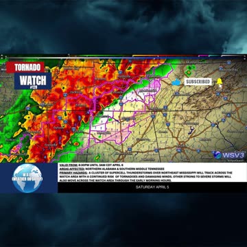 🌪️ Tornado Watch #128: AL & TN Overnight Threat! 4/5/25 #shorts #weatherupdate