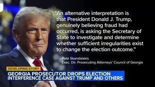 Georgia prosecutor drops election interference case against Trump