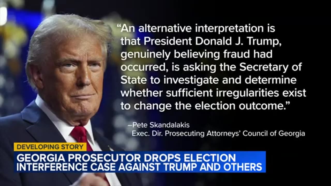 Georgia prosecutor drops election interference case against Trump