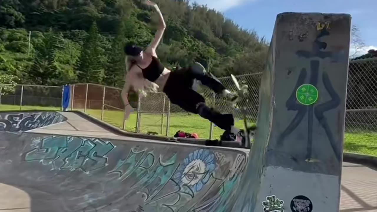💥🛹 Shredding the Vert Wall Like a Pro! Did She Stick It? | SkateNation