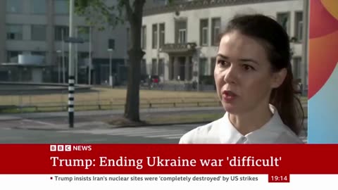 Donald Trump asks BBC Ukrainian reporter about her family at Nato summit | BBC News