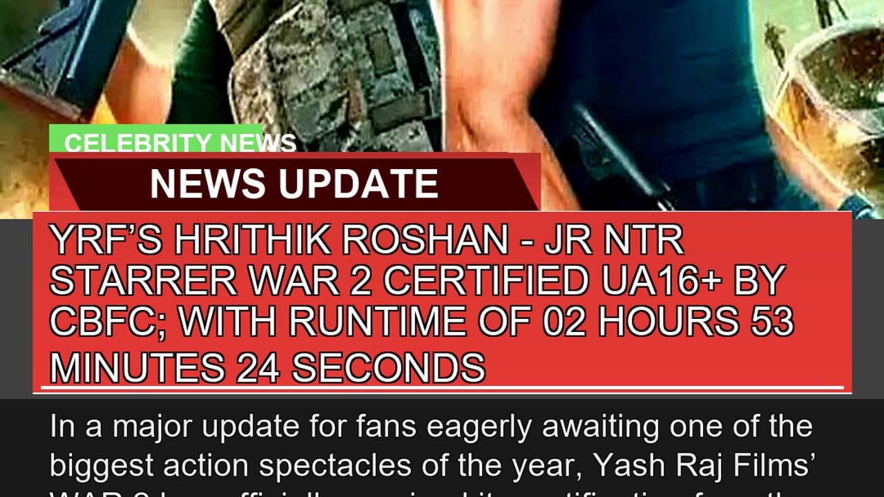 Yrfs Hrithik Roshan Jr Ntr Starrer War Certif