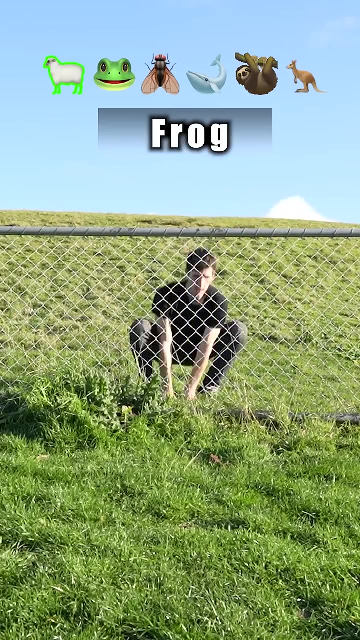 How different animals get over a fence with emojis