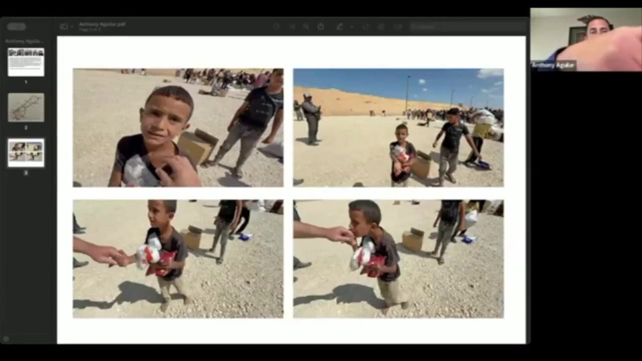 Green Beret Anthony Agular recalls story on May 28th of a Palestinian child named Amir who went to get AID/FOOD but was killed by IDF.