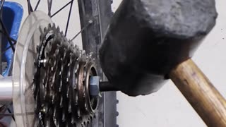 How to straighten a bent bicycle wheel axle