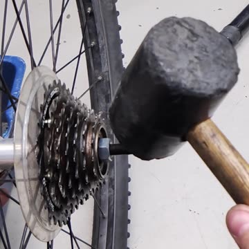 How to straighten a bent bicycle wheel axle