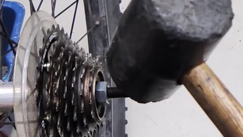 How to straighten a bent bicycle wheel axle