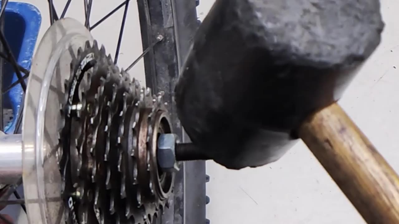 How to straighten a bent bicycle wheel axle