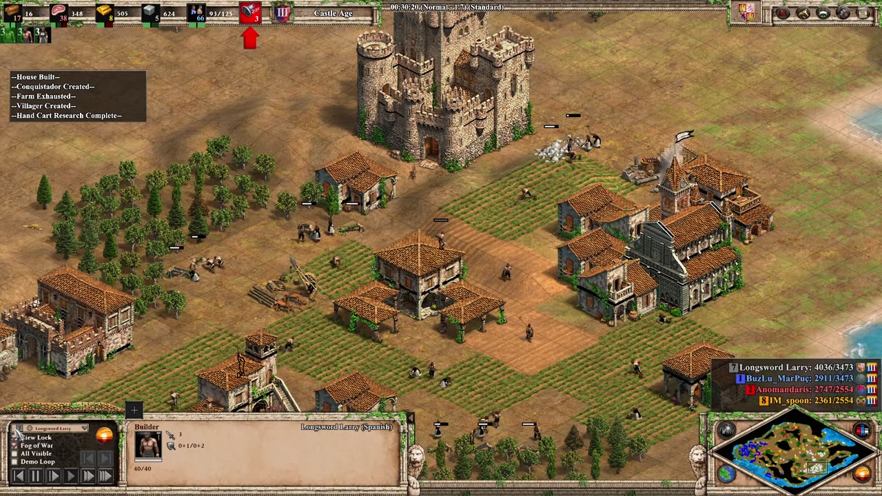 Spanish 2v2 Nomad TG - 24pop @ 9min FC into Conquistadors