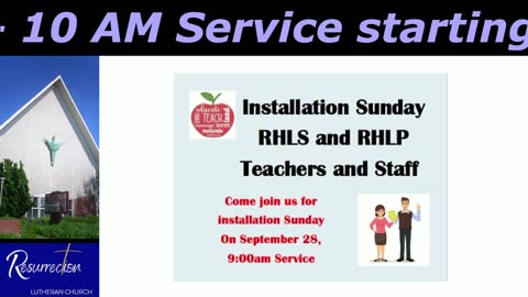 Sunday Service 10am September 7, 2025