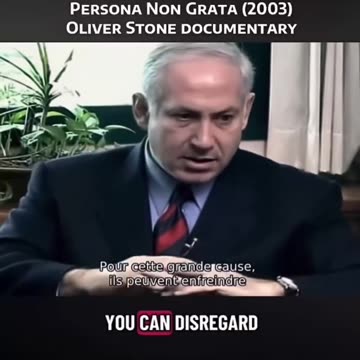 NETANYAHU ON THE IMPORTANCE OF BRAINWASHING
