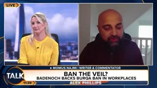 Should the Burqa be banned? | Talk TV appearance with Alex Phillips