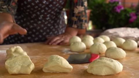 Homemade Beef and Potato Stuffed Breads Village Style Recipe_part8