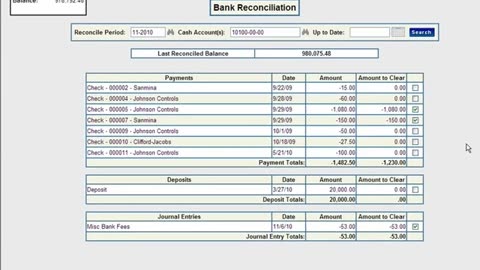 ACCT101 - Gemach MOOC - Plex Manufacturing Cloud - Bank Reconciliation