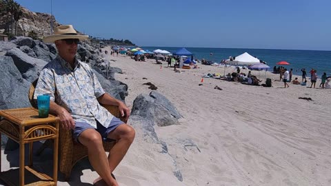 The Beach Captain in Time-Lapse. Calafia Beach, San Clemente, California. TL 060