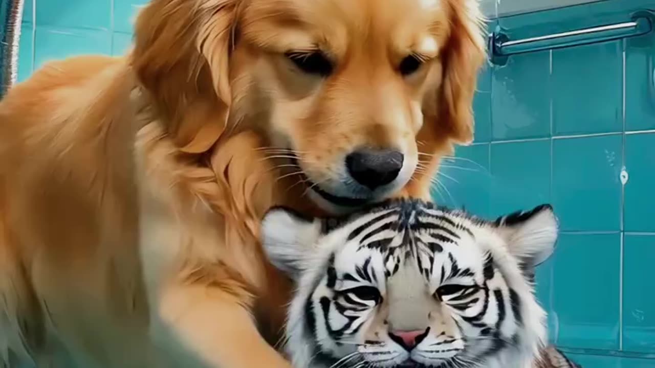 Poor Dog Saves The Life Of cute Tiger🐯