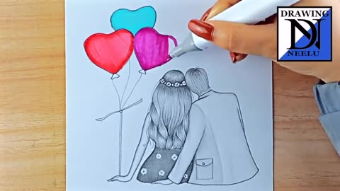How to draw a cute couple -Pencil sketch || Drawing easy for beginner || Couple drawing || Drawing