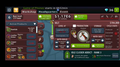 Crafting Idle clicker part 3