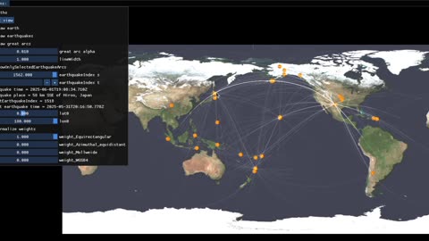 Earthquakes Aligning Along Geodesics #2