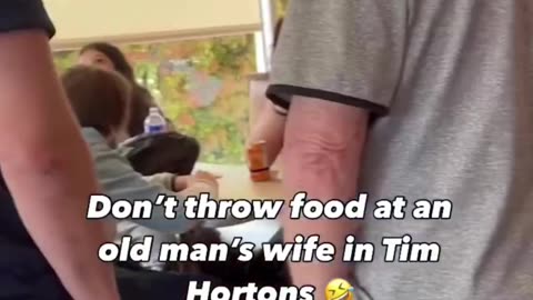 Young Man MOUTHS OFF at Tim Hortons — Grandpa Teaches Him a Lesson!