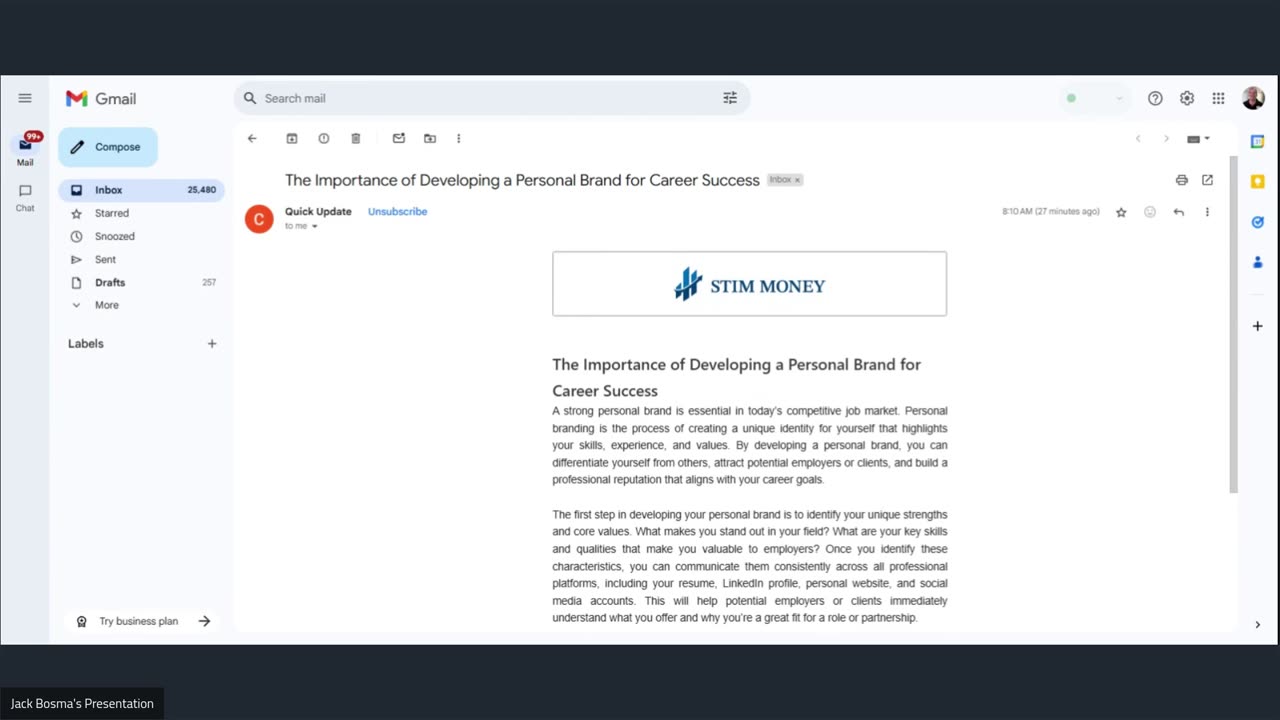 The Importance of Developing a Personal Brand for Career Success