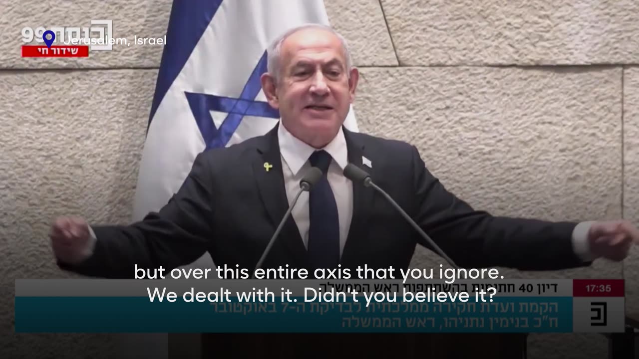Chaos breaks out in the Knesset during PM Netanyahu’s post-war Gaza speech