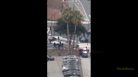 Armed suspect killed in shootout with San Jose police officer after being struck by a cruiser