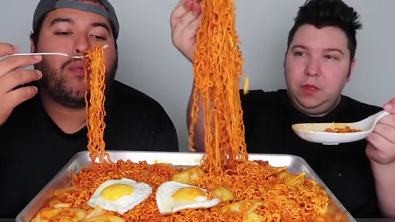 How Much I Weigh Now.... Spicy Noodles Mukbang_part5