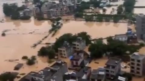 Floods in Huaiji County of Guangdong province, China