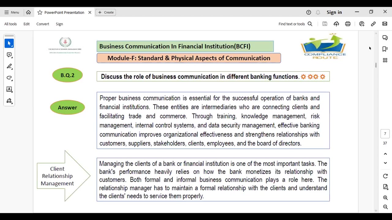 2. Banking Diploma Preparation - JAIBB - Business Communication in Financial Institutions (BCFI)