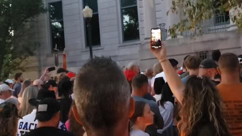 Vigil for Charlie Kirk held in front of the Valparaiso Court House in Indiana