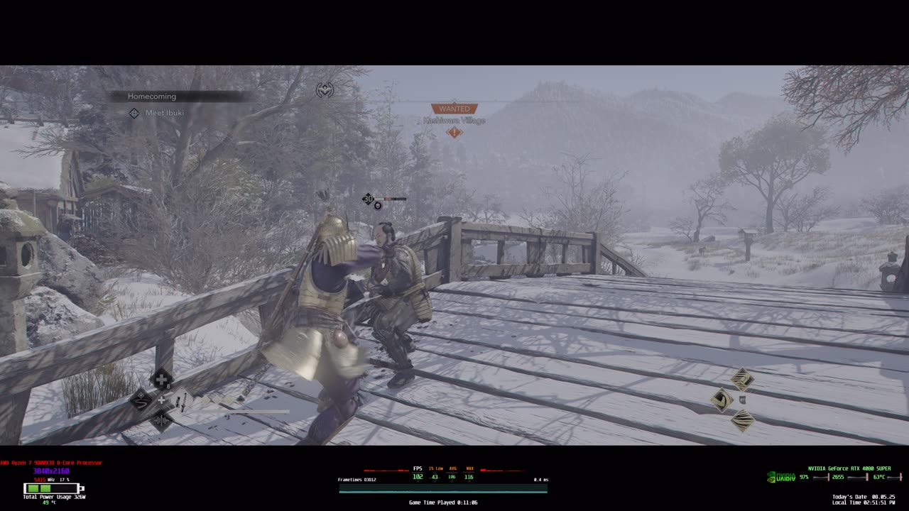 Assassin's Creed Shadows 4K Hdr Pc Gameplay 9800X3d Rtx 4080 Super