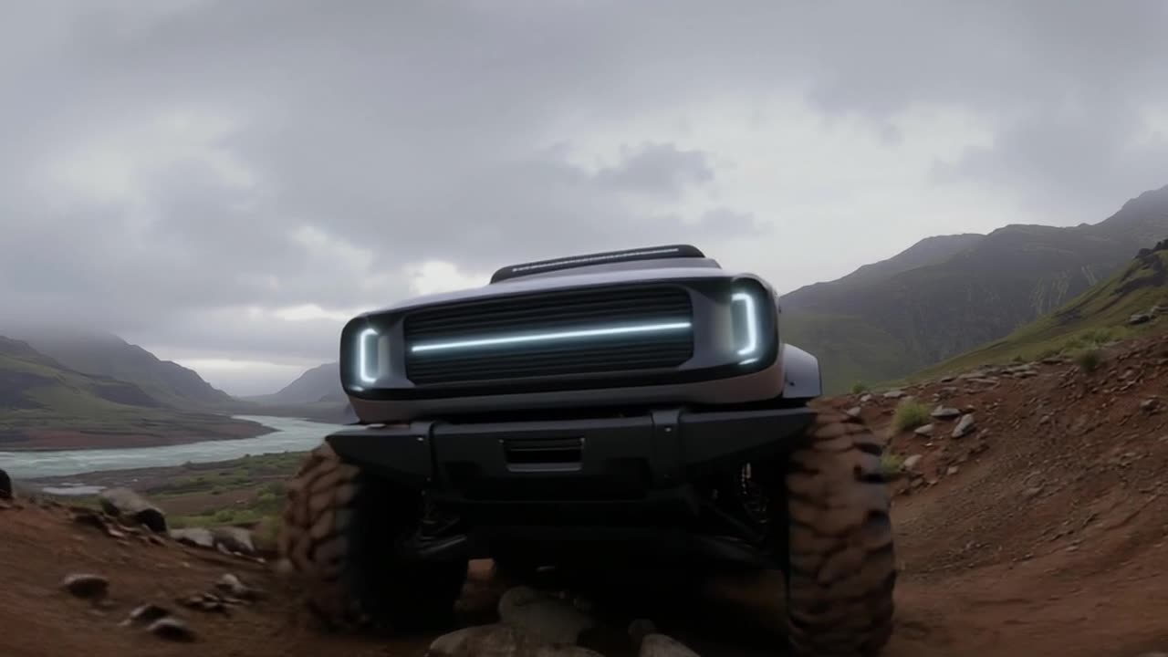 SUV in the Wild: No Roads, No Rules, Just Mud in mountains