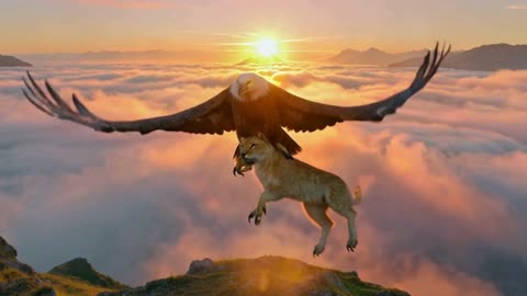 "Eagle vs. Burden: When Strength Meets Its Limit at Dawn"