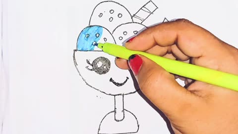 How to Draw Cute Ice-cream Step by Step || Ice-cream Drawing for Beginners