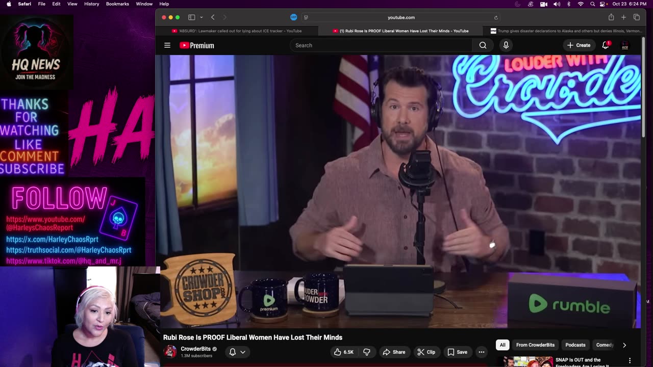 Harley Reacts: Crowder Bits Moment | Rubi Rose